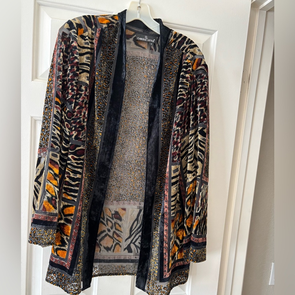Carole Little mixed leopard burnout leopard kimono